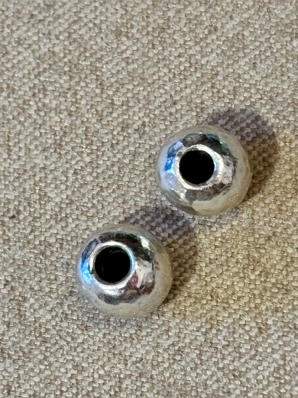 Two 🆕 Brighton Mini Stopper beads Hammered silver Fit MINI holders ONLY Retired